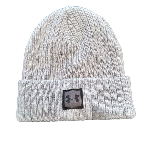 Under Armour Grey Youth Knit Beanie Hat - Picture 1 of 3